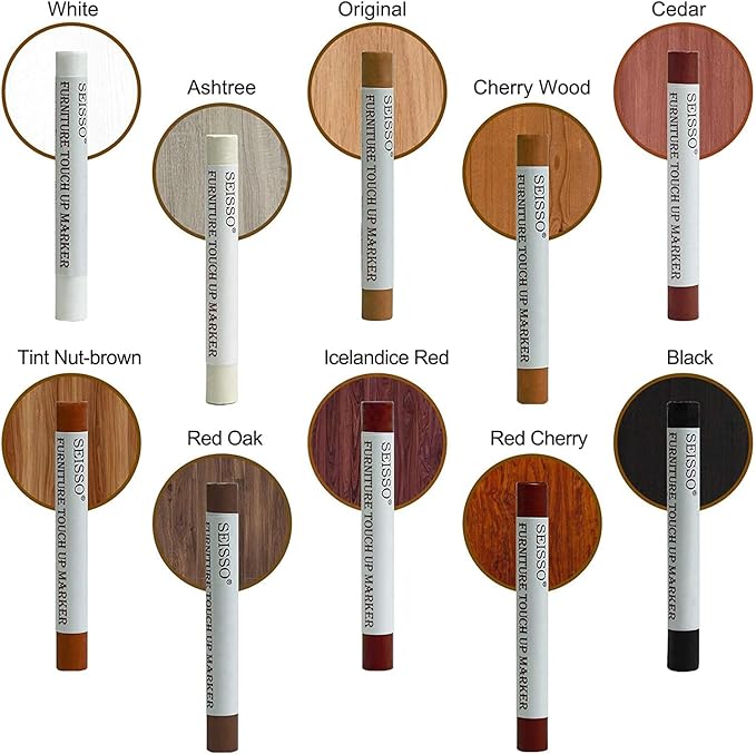 SEISSO 家具補修クレヨン – 6本入り ホワイトウッドフィラースティック