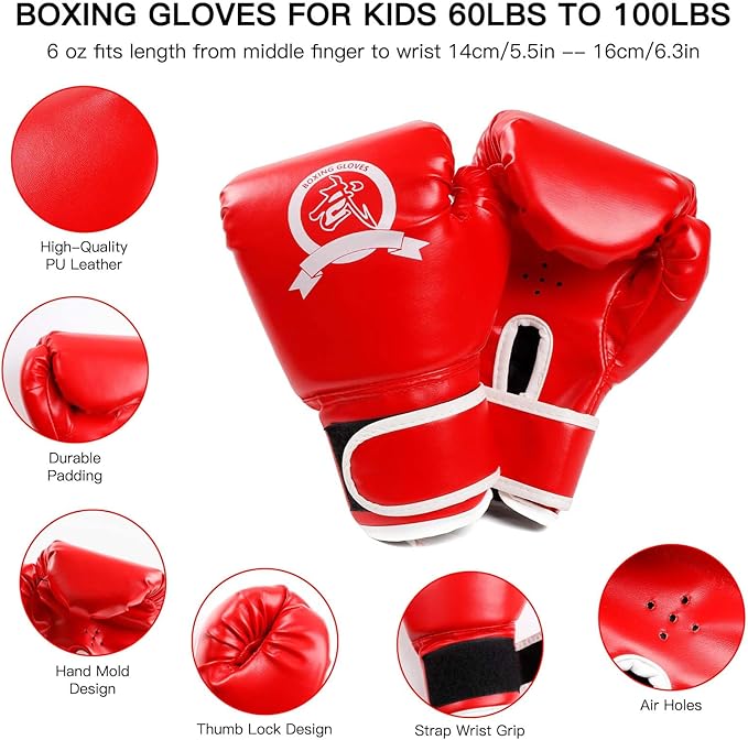 CYFIE Kickboxing Gloves & Pads Set – Punching Mitts for Kids & Adults