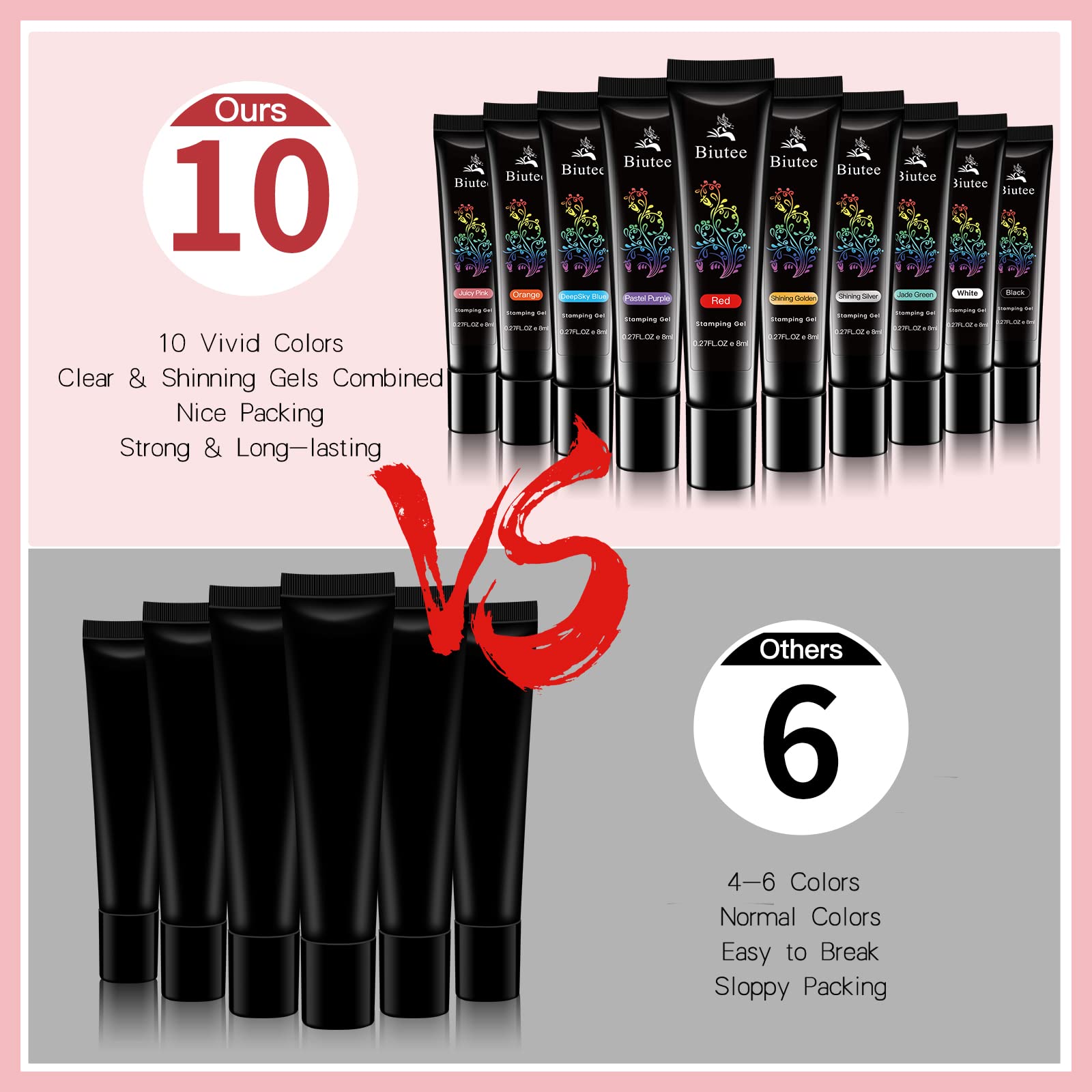 SEISSO 8 Colors Nail Stamping Polish Kit, Stamper & Templates, Peel Off Latex, Base & Top Coat, DIY Manicure Gift Set