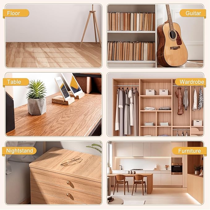 GRPOCHE Gray Wood Filler Putty – Paintable & Stainable, 7oz Furniture Repair Kit