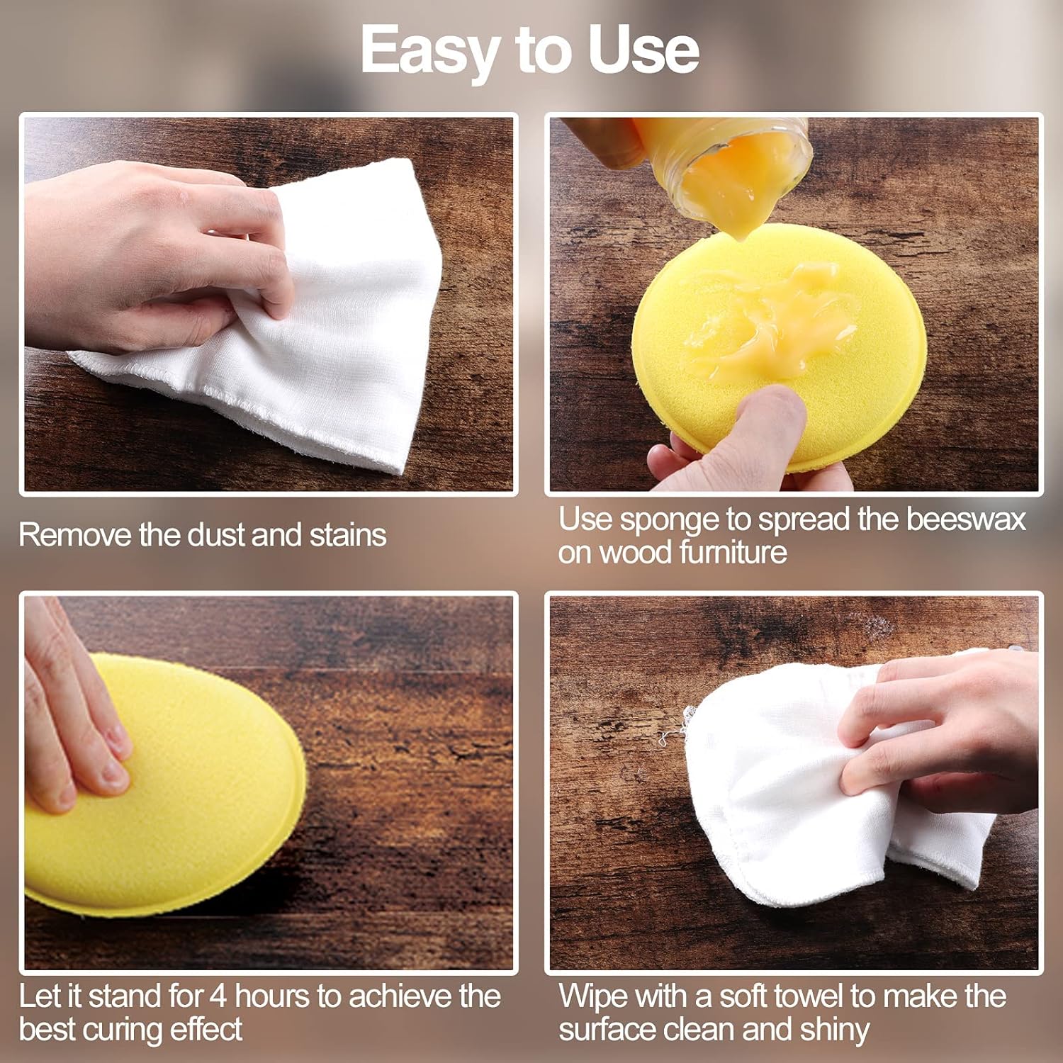 SEISSO Beeswax Furniture Polish for Wood Floors Tables and Cabinets