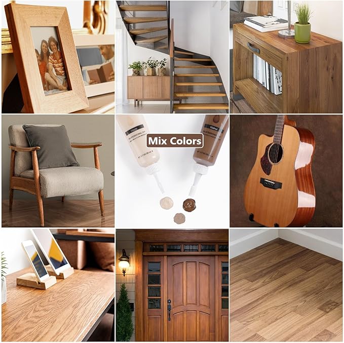 SEISSO 家具修理キット – 木材フィラー&マーカー 40個