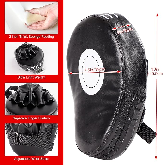 CYFIE Kids Boxing & Kick Pads Set, Training Gloves & Punch Mitts