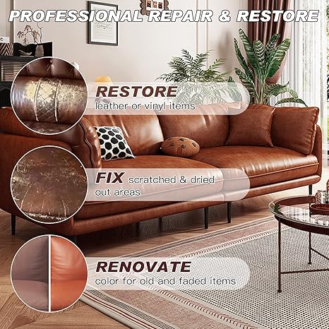 DEWEL ダークブラウン レザーリペアバーム(ソファ、車のシート、靴用)