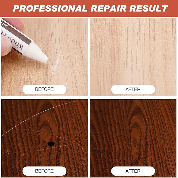 DEWEL 8本入り 木材補修スティック - 家具・床用ワックス補修クレヨン