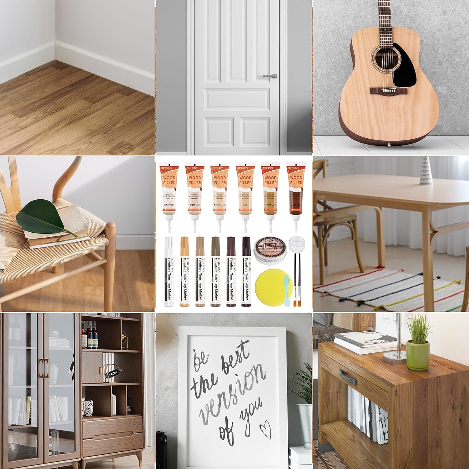 木製家具修理キット - オーク材修理キット(18個入り)