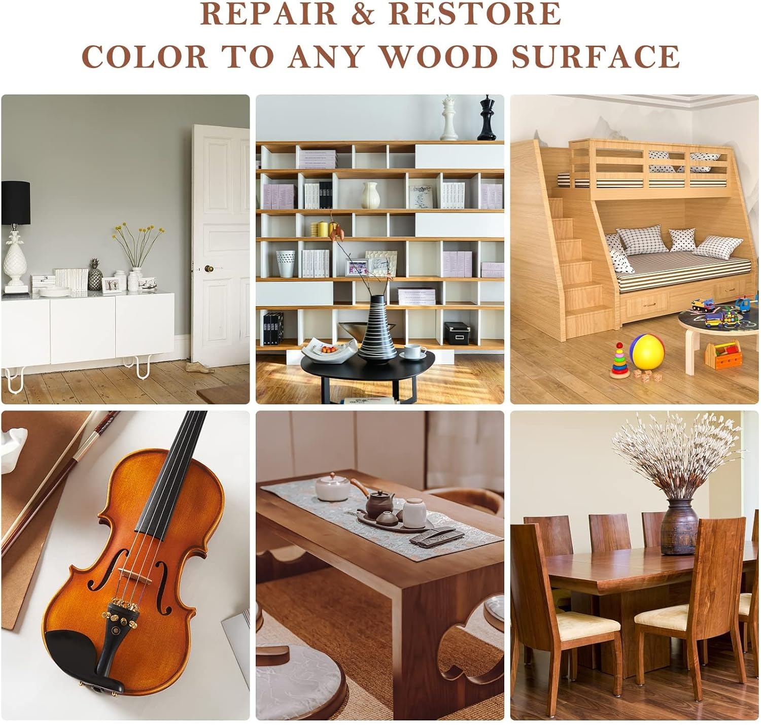 SEISSO 家具修理キット - 傷や汚れに強い木製マーカー&ワックススティック 17本