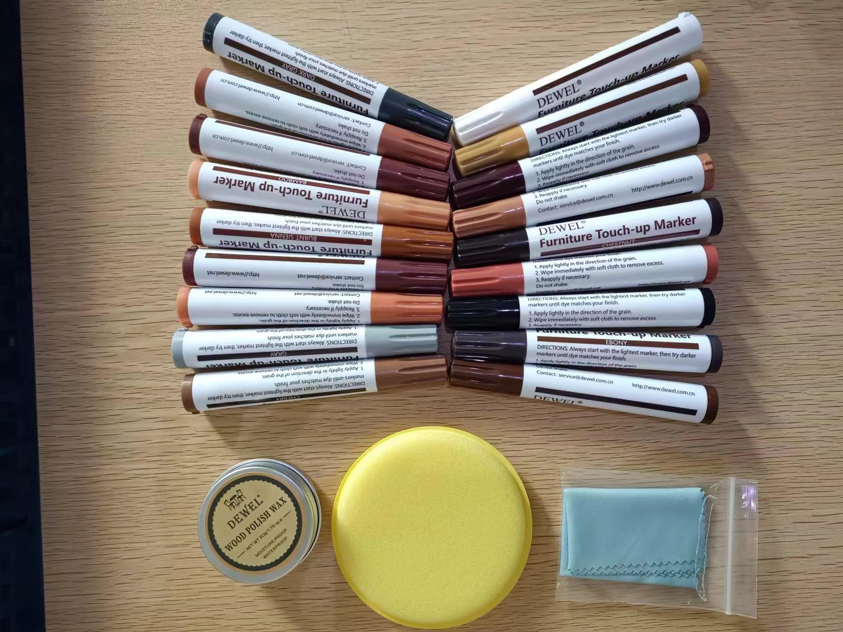 Fix Wood Scratches Instantly – DEWEL 12-Color Furniture Repair Marker Kit