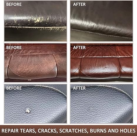 SEISSOレザーリペアキット – ソファ、車のシート、靴の傷や破れを修復