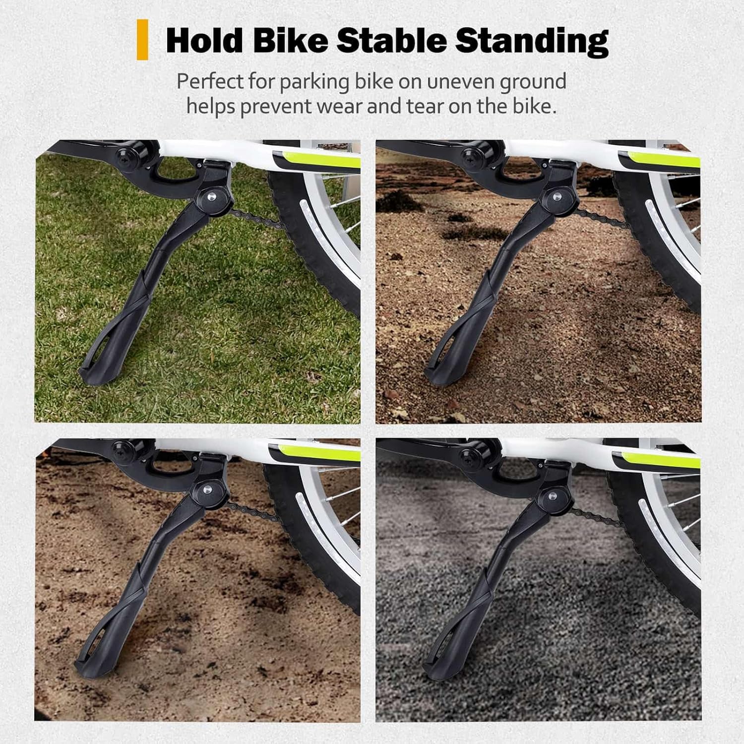 Cyfie Adjustable Bike Kickstand for 18-22"/22-26" Kids and Adult Mountain Road Bikes