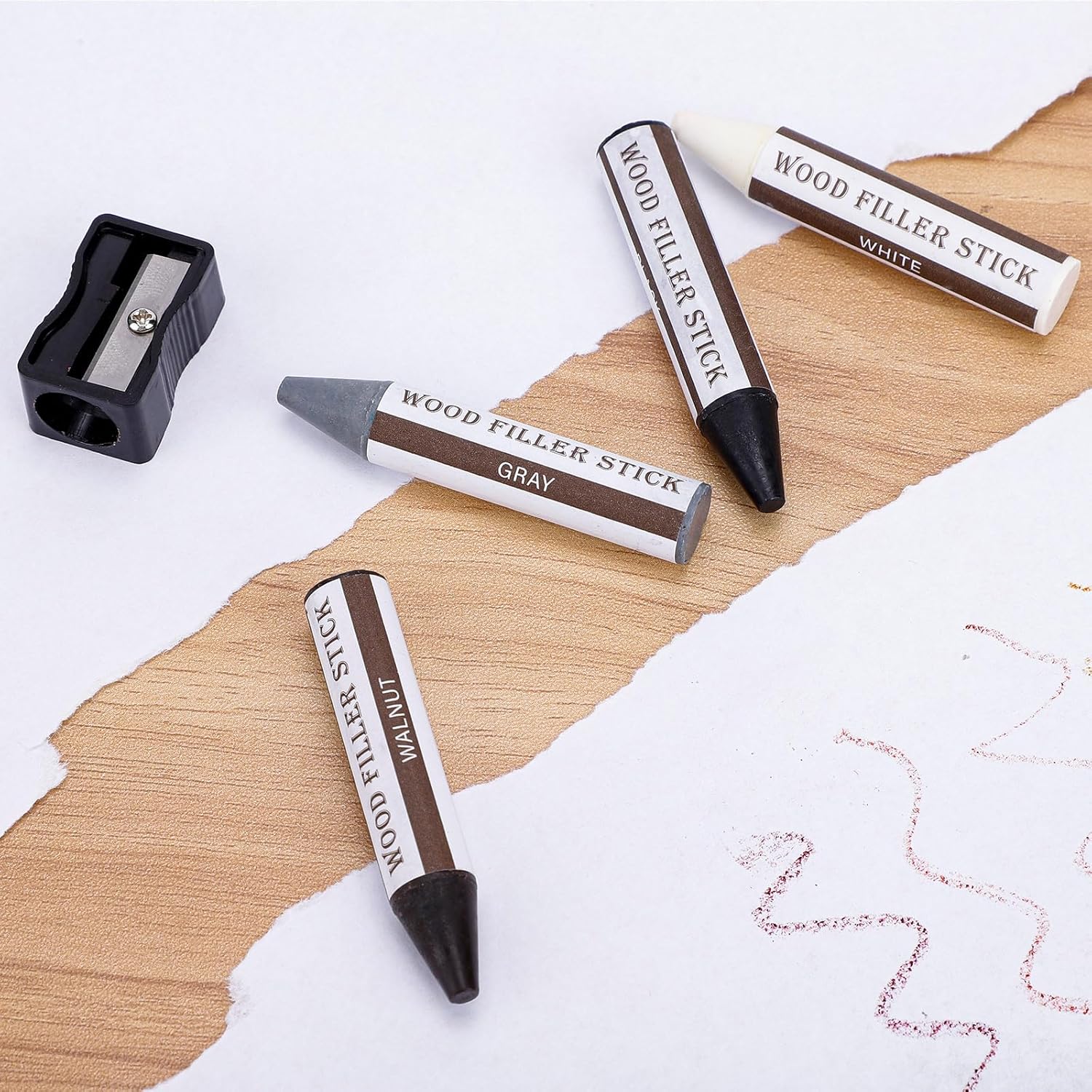 DEWEL 8本入り 木材補修スティック - 家具・床用ワックス補修クレヨン