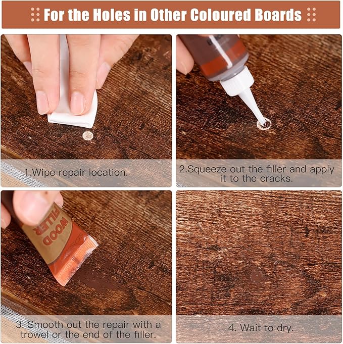 SEISSOP 木材補修キット – 家具修理用フィラー&マーカー 12個