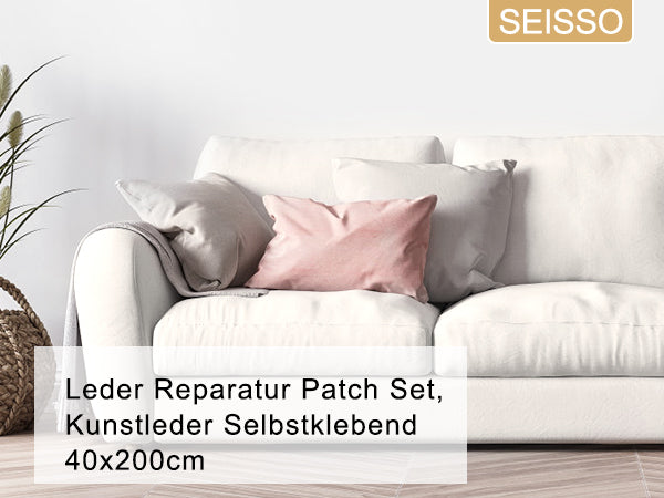SEISSO 粘着式合成皮革補修パッチ – 40×200cm、丈夫で貼りやすい