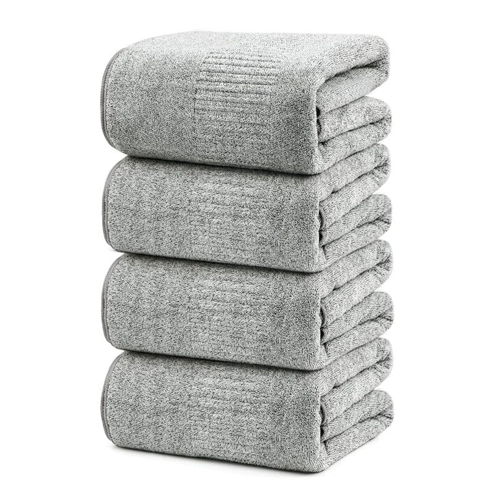 SEISSO バスタオル 35x63インチ ソフト 速乾 高級バスシート (2/4枚)