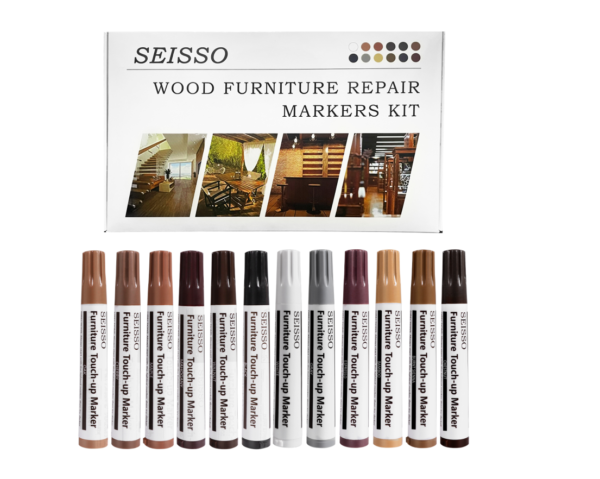 木製家具 補修キット 家具補修マーカー SEISSO 補修ペン 補修棒 かくれんぼう 木の床 ドア補修 フローリング補修 傷 穴 傷修復＆修理タッチアップキット テーブル 机 あらゆる木材に使用 17個セット 木製家具補修セット