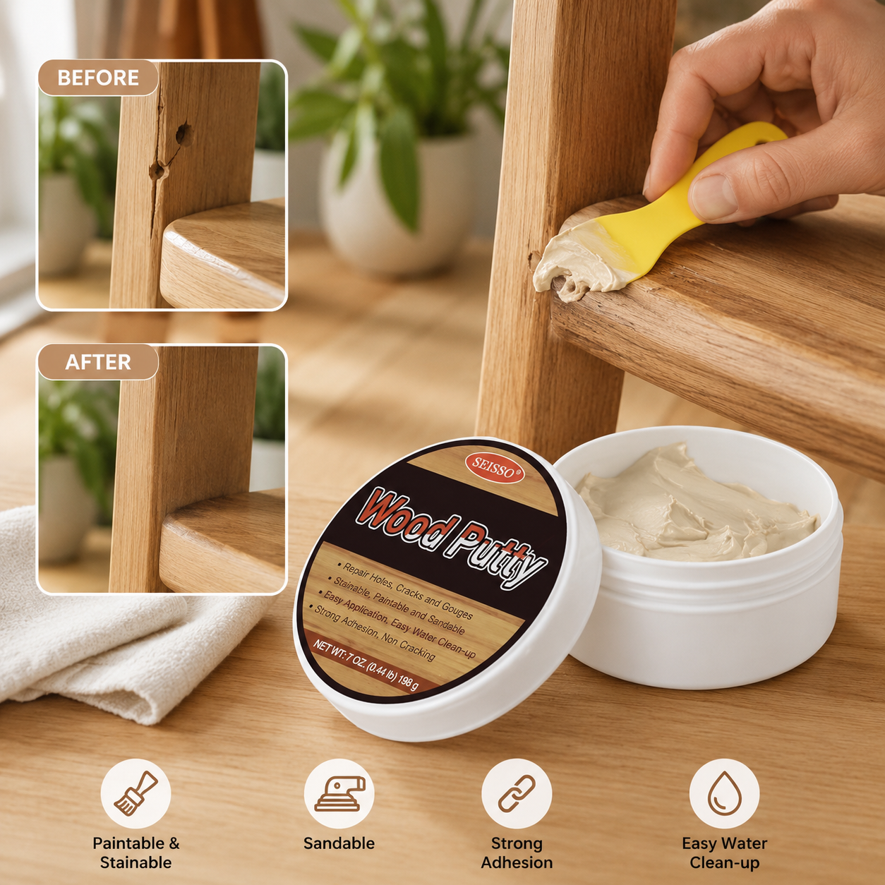 How to Repair Wood Furniture Like a Pro with Paintable Wood Putty