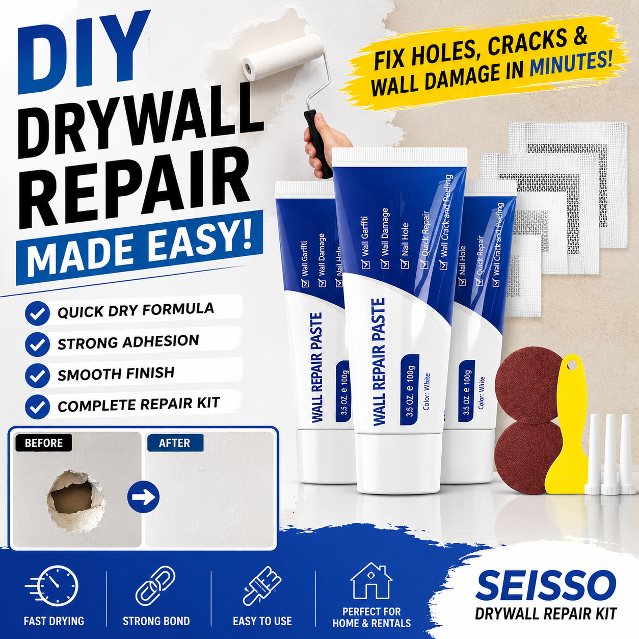 The Complete Guide to Drywall Repair: How to Fix Holes, Cracks, and Wall Damage Like a Pro