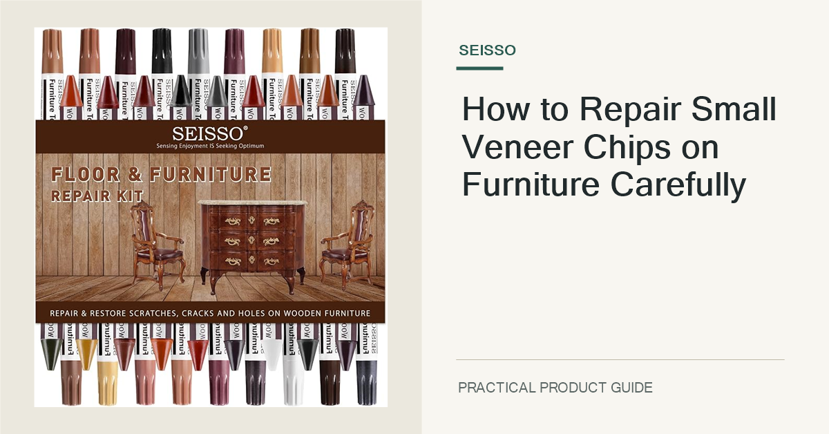 The exact SEISSO 39-piece furniture repair kit product image, with its real markers and fillers kept unchanged in a horizontal editorial cover.