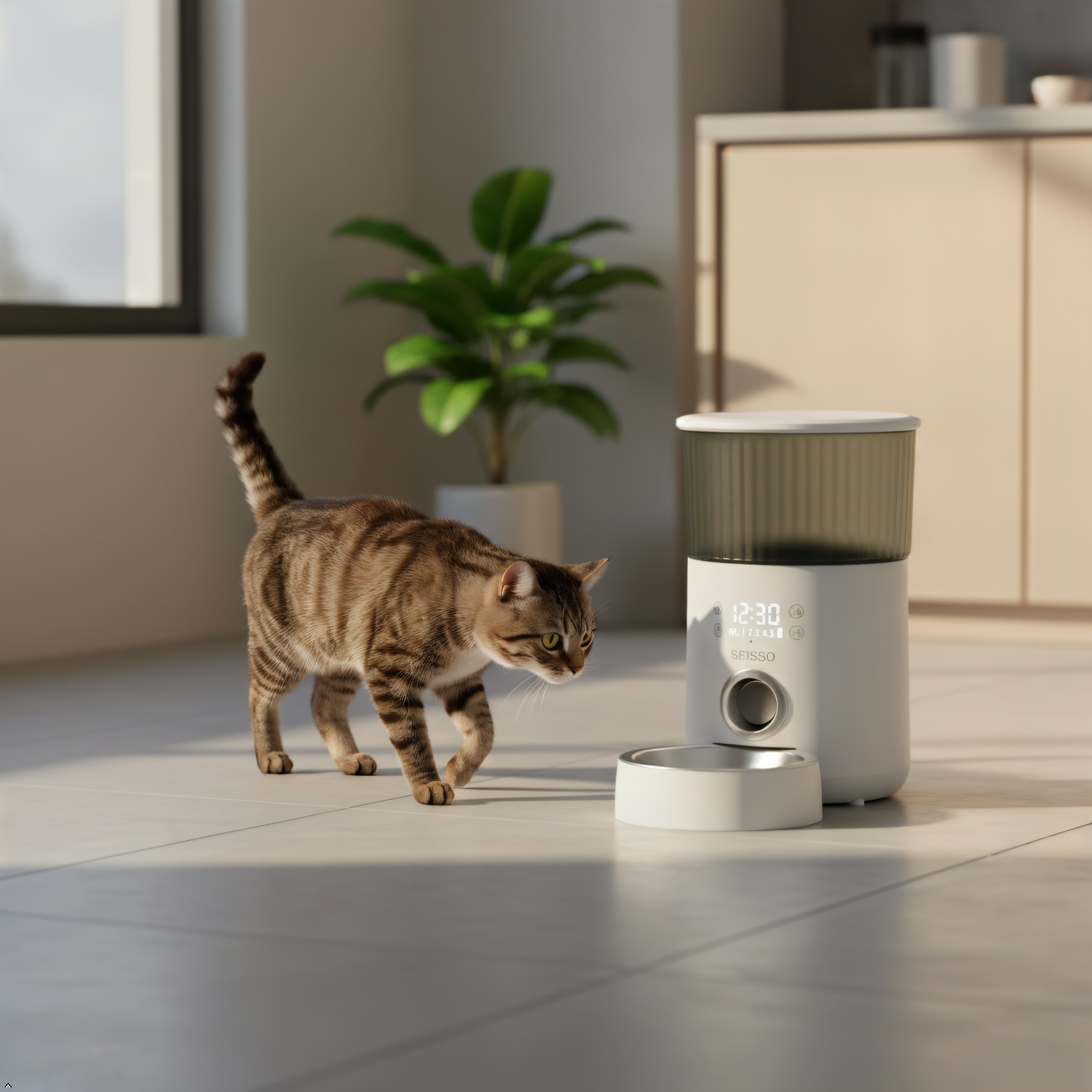 SEISSO Automatic Pet Feeder for Cats & Dogs – 3.5L Timed Food Dispenser