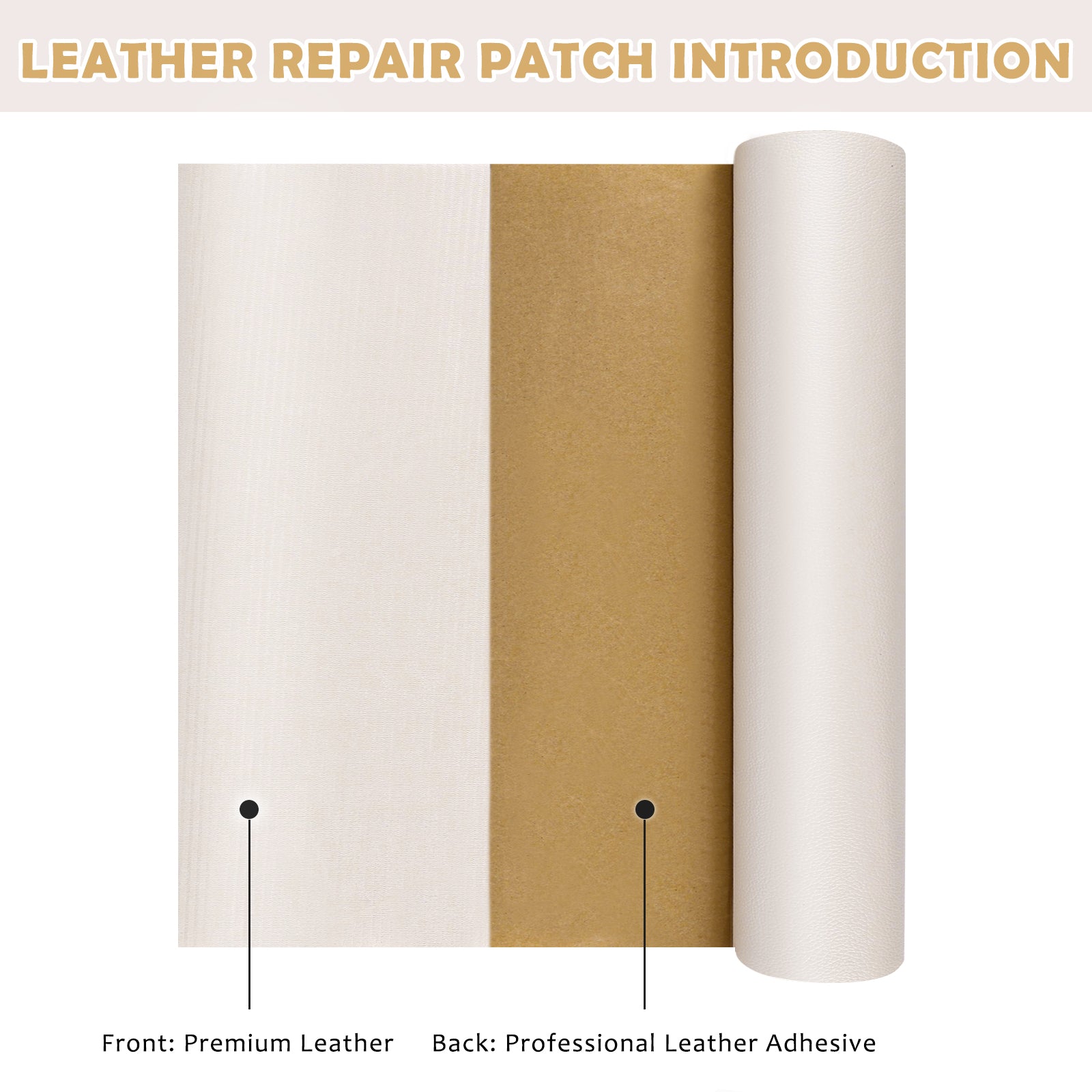 SEISSO Self-Adhesive Synthetic Leather Repair Patch – 40×200cm, Durable & Easy to Apply
