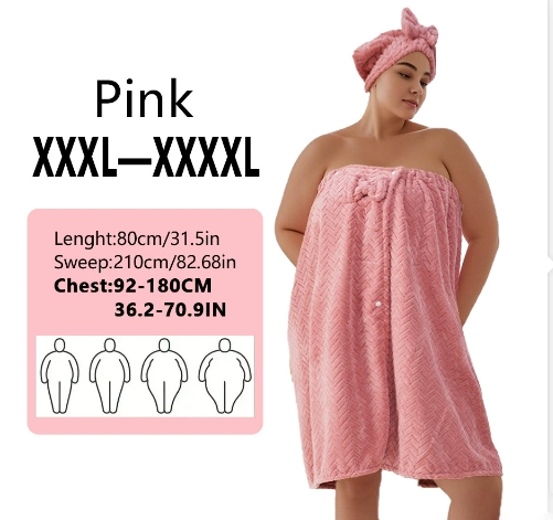 Ultra-Soft, Quick-Drying Plus Size Bath Towel & Hair Towel Set – Adjustable Shower & Spa Wrap for Women | SEISSO
