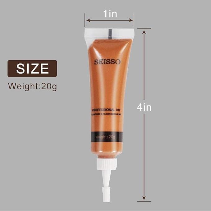 SEISSO Wood Repair Kit 12 Colors for Furniture Floor Table Cabinet Door