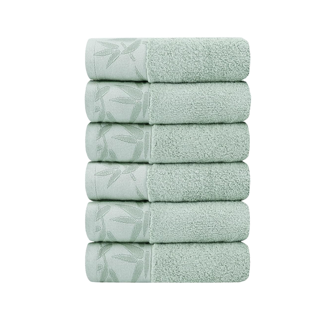 Ultra-Soft & Durable Bamboo Hand Towels – Fast-Absorbing, Quick-Dry 13x29" | SEISSO 6-Pack
