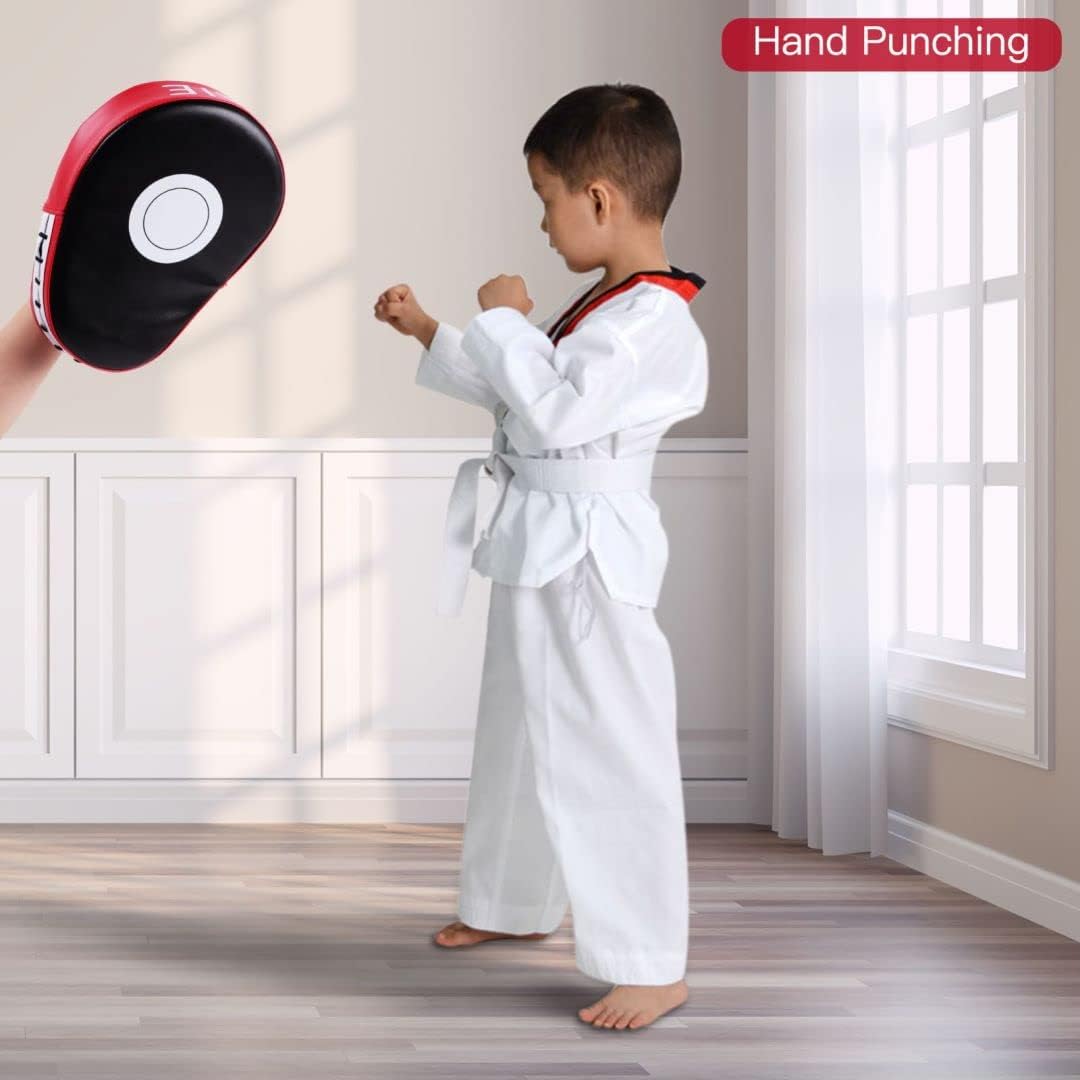 CYFIE Kickboxing & Taekwondo Pads Set – 2 Kick Pads + 2 Punching Mitts for MMA & Karate Training