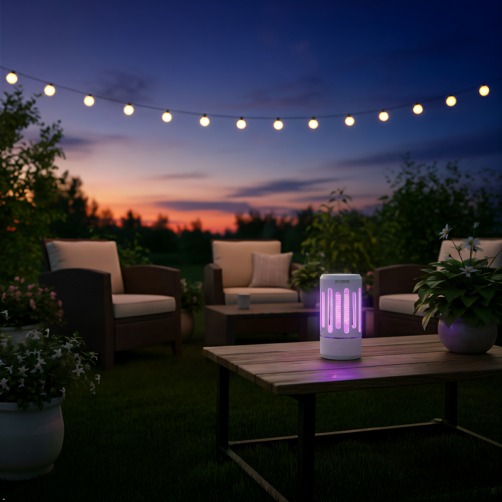 SEISSO Electric Insect Killer – USB Rechargeable Indoor & Outdoor Mosquito Trap