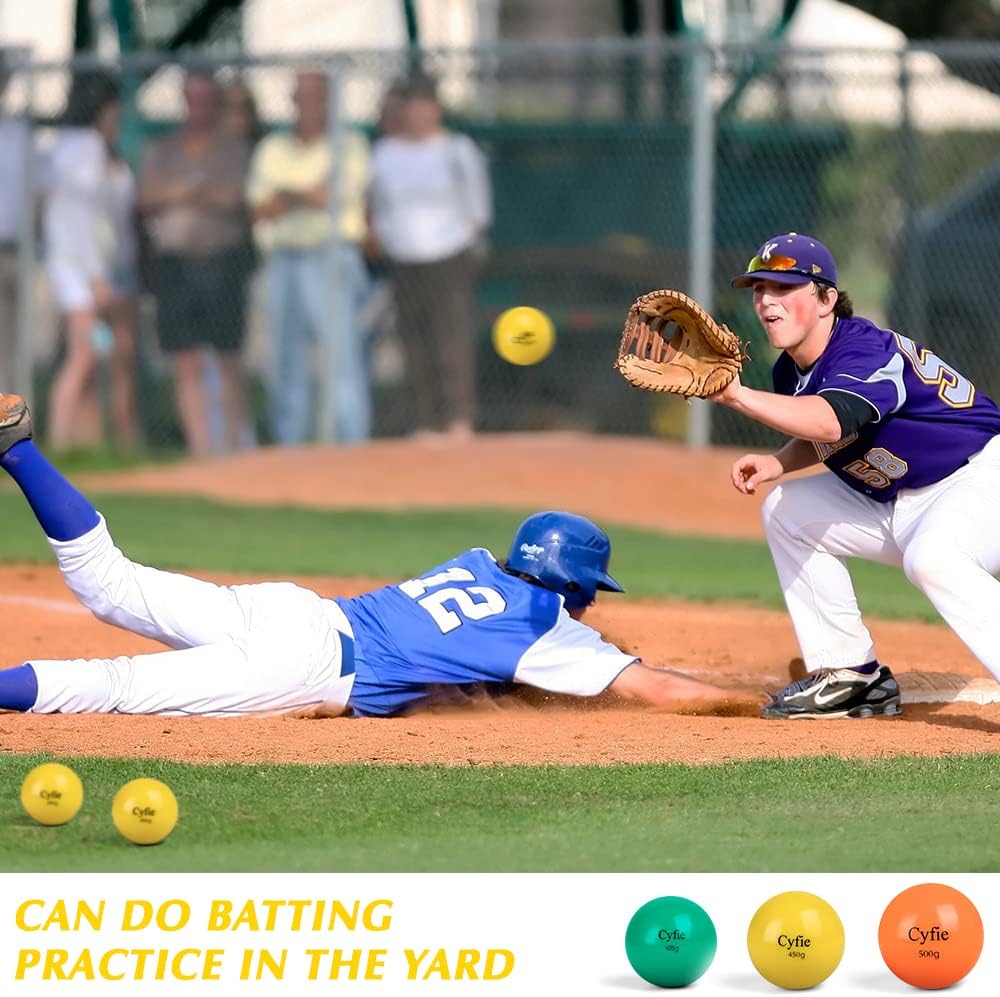 Cyfie Heavy Weighted Baseball/Softball Training Balls – 6 Pack for Hitting, Pitching & Throwing Practice