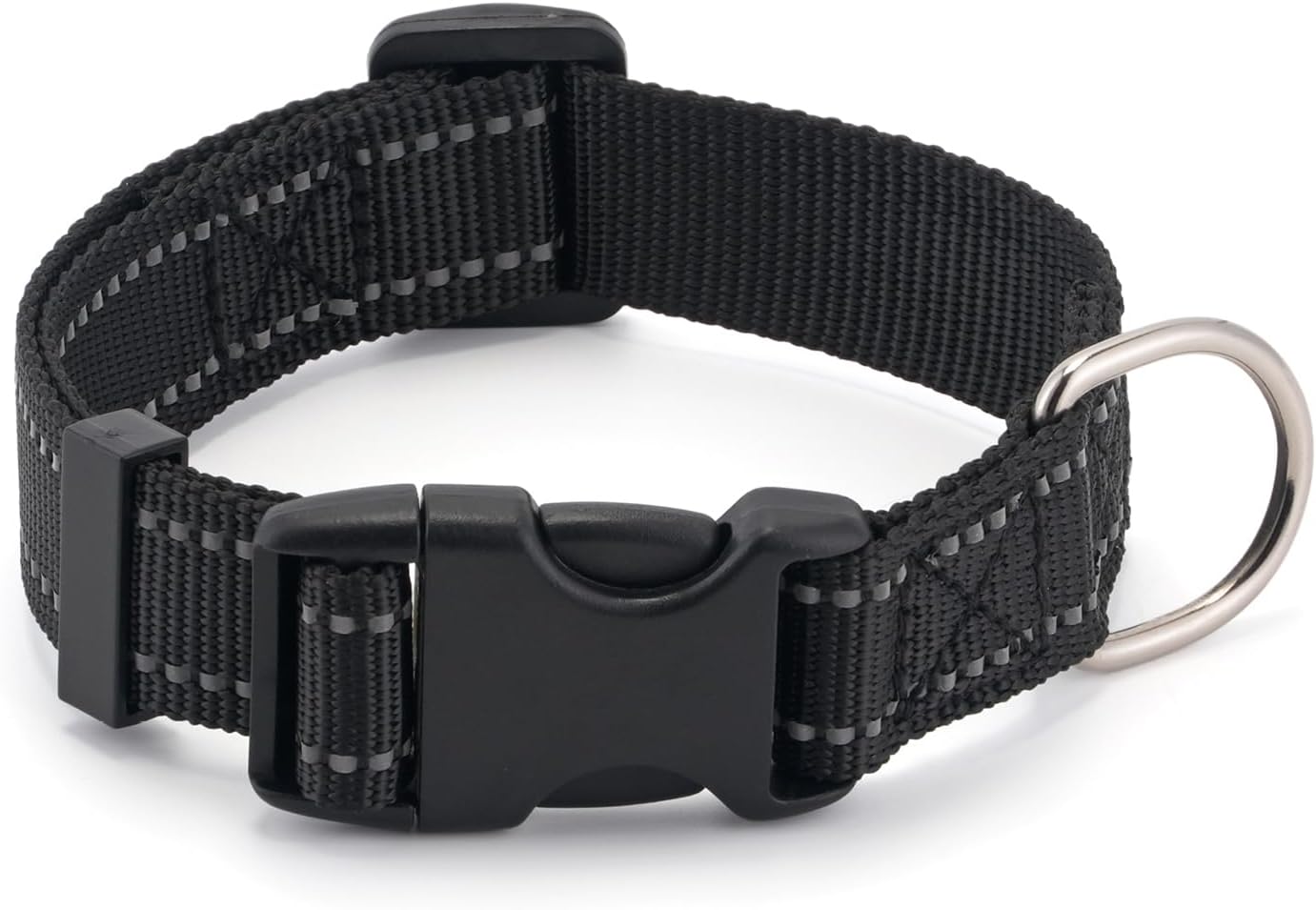 SEISSO Dog Collar for Small Medium Dogs with Buckle, Breathable Adjustable Nylon Reflective Dog Collars