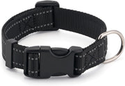 SEISSO Dog Collar for Small Medium Dogs with Buckle, Breathable Adjustable Nylon Reflective Dog Collars