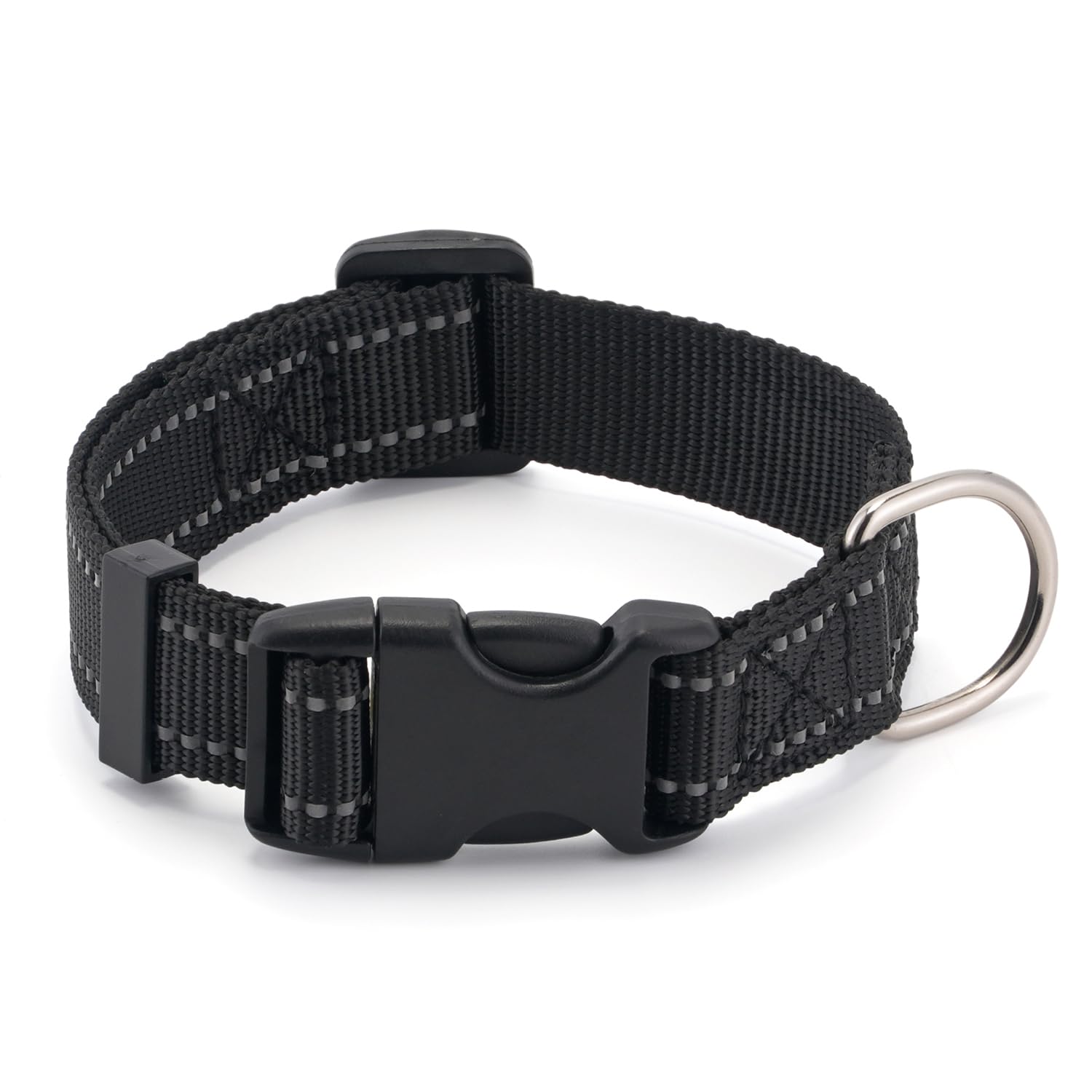 SEISSO Dog Collar for Small Medium Dogs with Buckle, Breathable Adjustable Nylon Reflective Dog Collars
