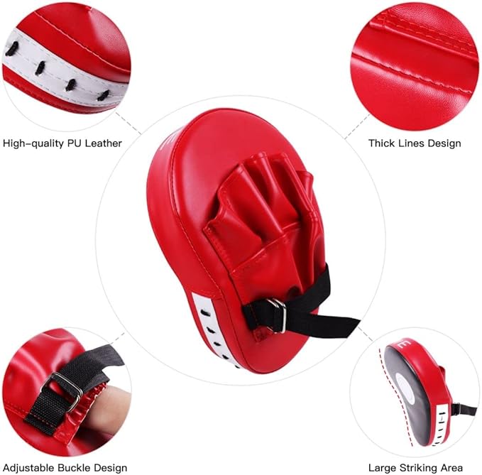 CYFIE Kickboxing & Taekwondo Pads Set – 2 Kick Pads + 2 Punching Mitts for MMA & Karate Training