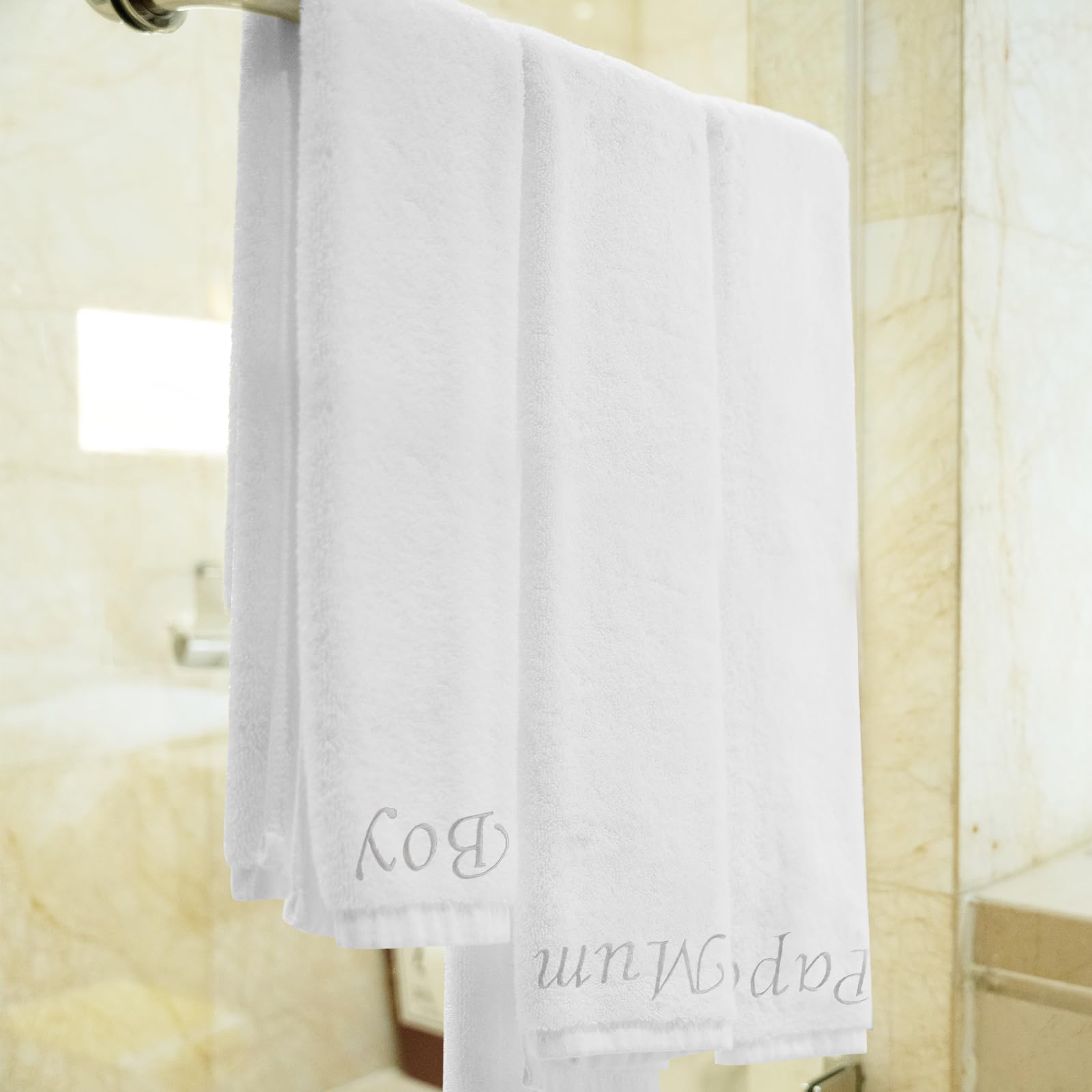 Premium 100% Cotton Bath Towel 600 g/m² – Oversized 70×140 cm | SEISSO Personalised Gift, Perfect for Mum