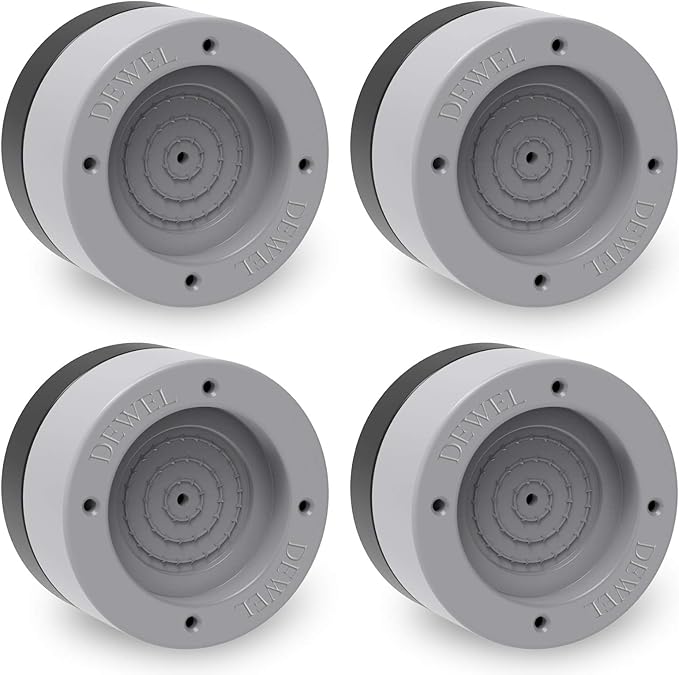DEWEL Anti-Vibration Pads for Washer & Dryer, Shock & Noise Cancelling, Stabilizer Mat