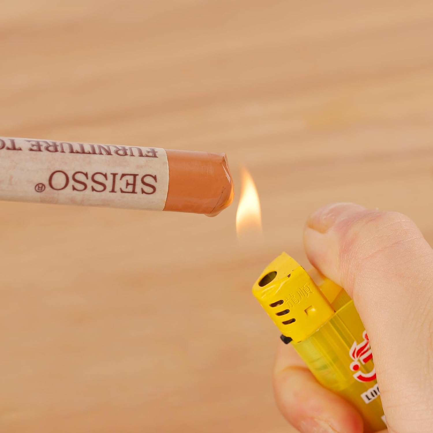 SEISSO Furniture Repair Crayons – 6pcs White Wood Filler Sticks