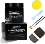 SEISSO Black Leather Repair Kit – Recoloring Balm for Furniture, Couch, Car Seat, Boots