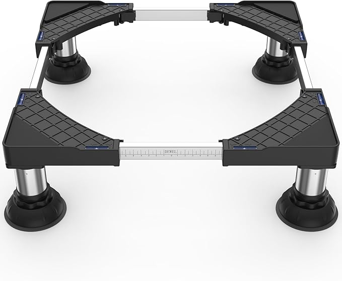 DEWEL Adjustable Mini Fridge & Washing Machine Stand 5"-6.6" Height, 661LB Load, Fits 17"-22"