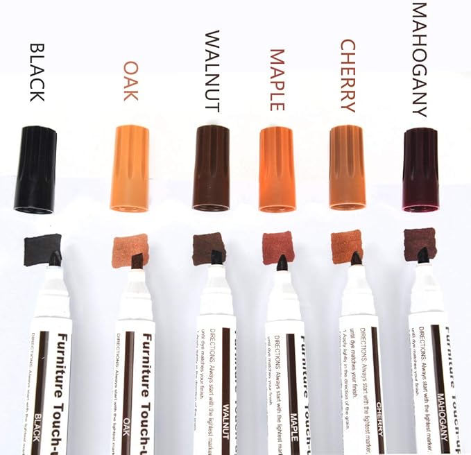 SEISSO Furniture Repair Kit with Markers & Wax Sticks – 13 Pack for Wood Touch Up