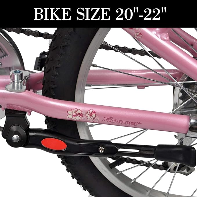 SEISSO Adjustable Bike Kickstand for 20"/22" Wheels, Center Mount Aluminum Bike Stand