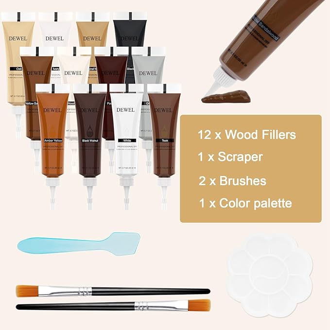 DEWEL Wood Repair Kit – Floor & Furniture Touch Up Set