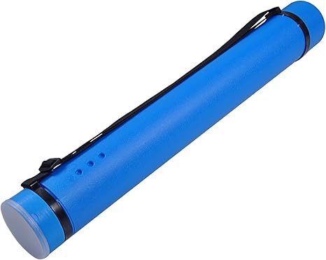 DEWEL Adjustable Document Tube 24.5-40 Inch Waterproof Plastic Storage Case with Strap