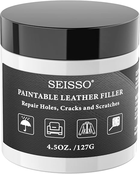 SEISSO White Leather Repair Gel for Seats, Furniture & Shoes – 100ml