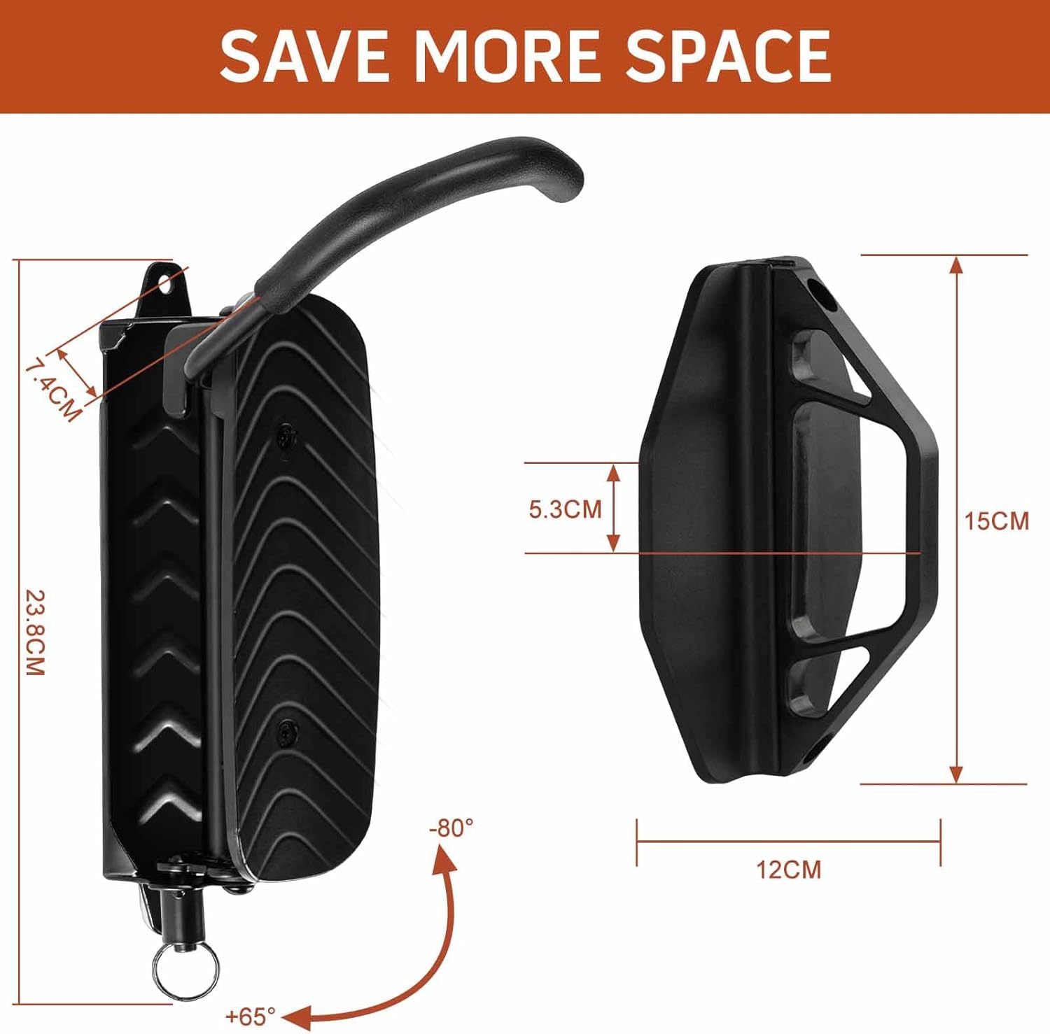 Cyfie Swivel Wall Mount Bike Rack for Road and Mountain Bikes