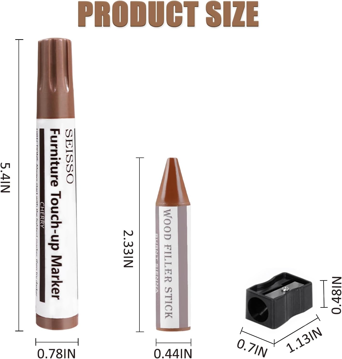 SEISSO Furniture Repair Kit 12 Colors Touch Up Markers and Wood Fillers for Scratches and Stains