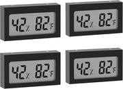 DEWEL Digital Hygrometer Thermometer 4-Pack Indoor Temp & Humidity LCD Meter