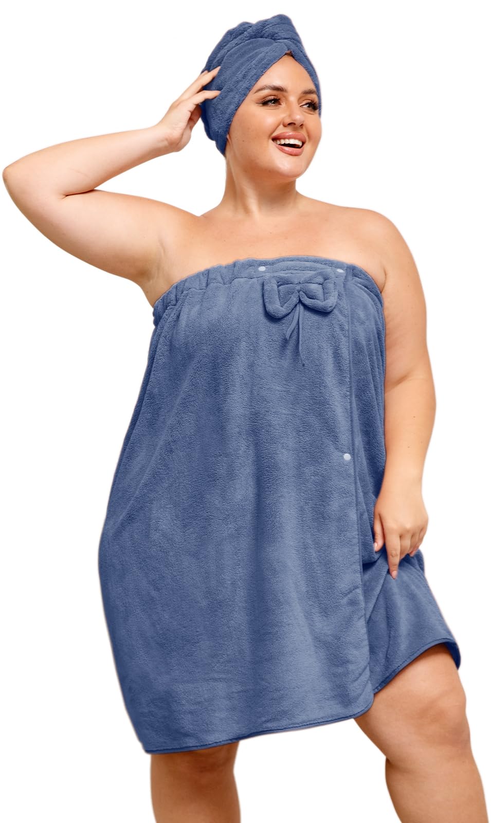 Ultra-Soft, Quick-Drying Plus Size Bath Towel & Hair Towel Set – Adjustable Shower & Spa Wrap for Women | SEISSO