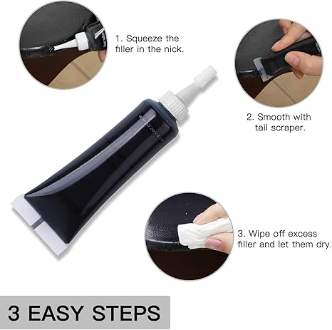 SEISSO Leather Repair Kit – 12 Colors for Sofa, Car Seats, Shoes, Bags – Fix Scratches, Tears, Holes          询问 ChatGPT