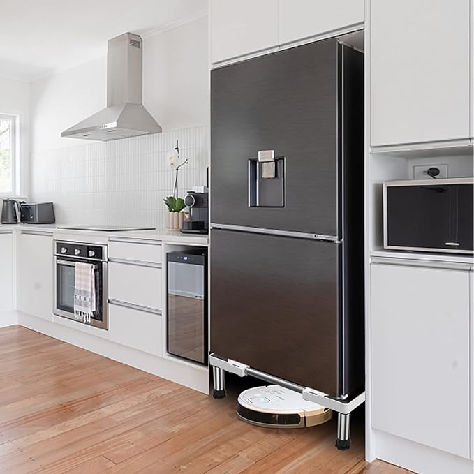 DEWEL Adjustable Mini Fridge & Washer Stand, 7"-8.2"/7"-8.6"Height, 770LB/1100LB Capacity